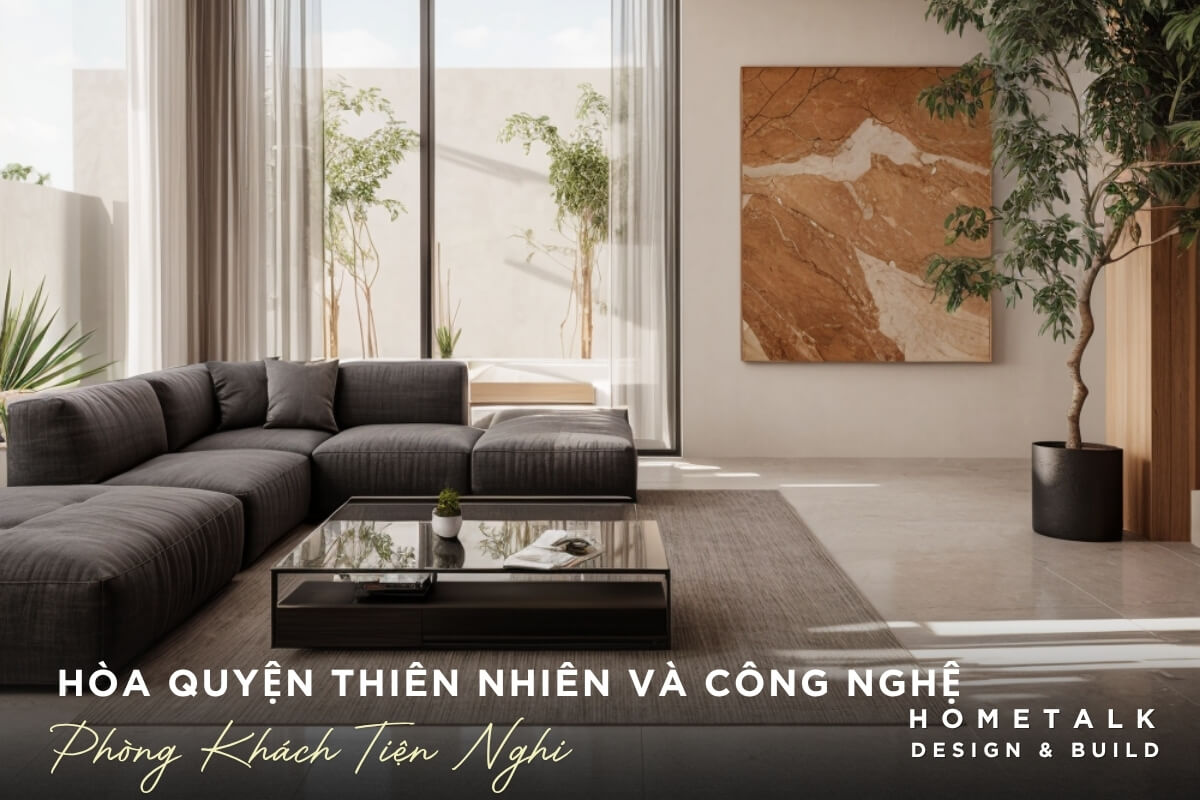 Phòng khách tiện nghi tận dụng tối đa ánh sáng tự nhiên, không gian mở và cây xanh phong khach tien nghi tan dung toi da anh sang tu nhien, khong gian mo va cay xanh, ket hop voi do noi that toi gian nhung sang trong