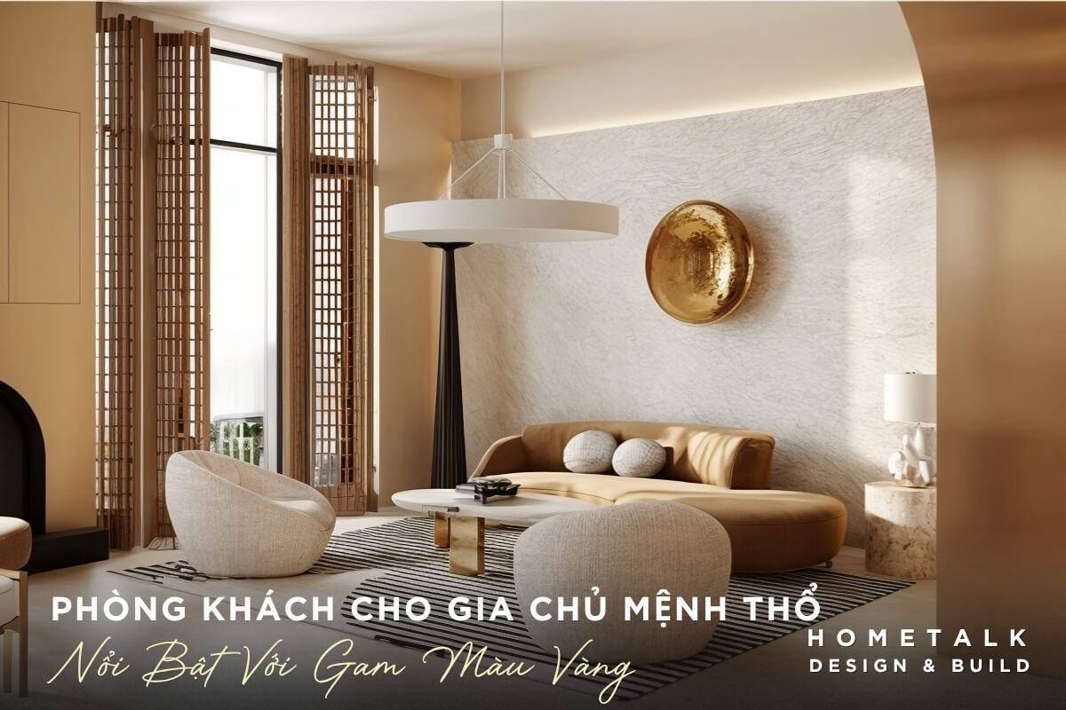 Lựa chọn màu hợp phong thủy cho gia chủ mệnh Thổ Phong khach voi gam mau vang cho gia chu menh Tho