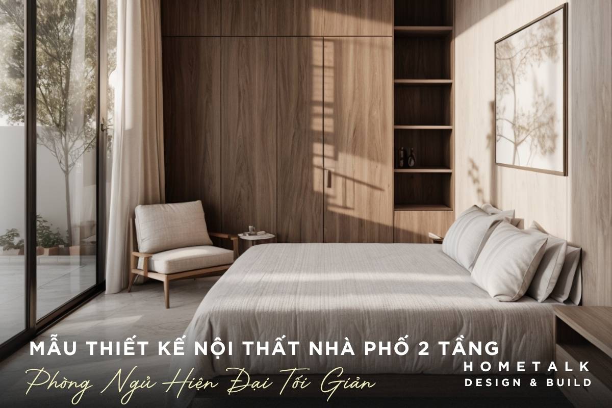 Công ty thiết kế thi công nội thất nhà phố Quận 6 TPHCM - Chuyên nghiệp, uy tín, giá tốt 48 phong ngu hien dai toi gian cho nha pho quan 6 noi that go tu nhien tu am tuong kich tran