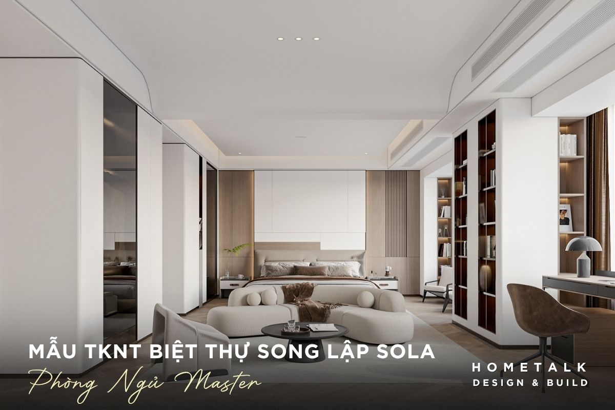 phong ngu master biet thu sola su dung tong kem – be – nau go, ket hop he tu kich tran