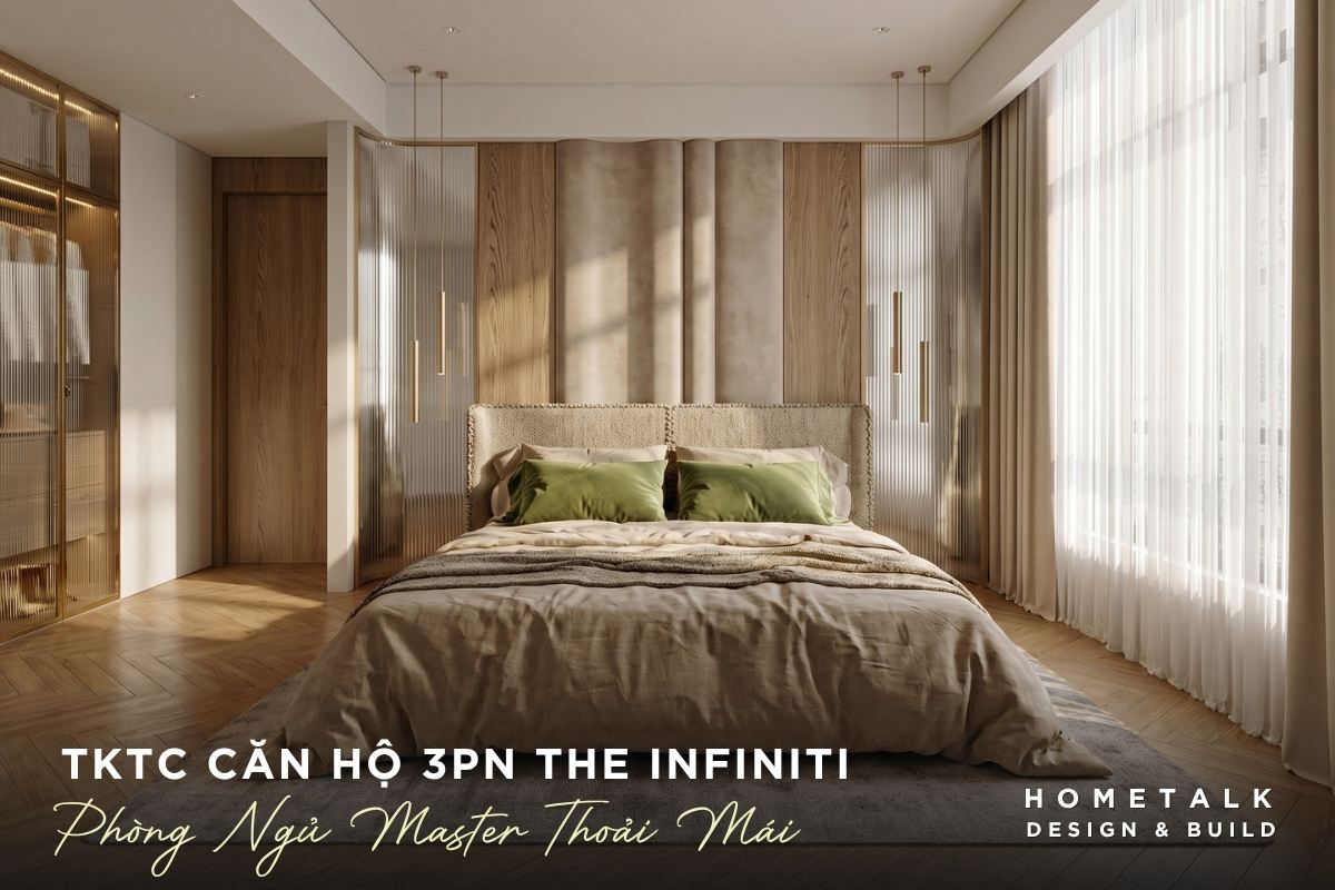 Phòng ngủ Master thoải mái với màu sắc ấm, tự nhiên của gỗ phong ngu master thoai mai voi mau sac am tu nhien cua go