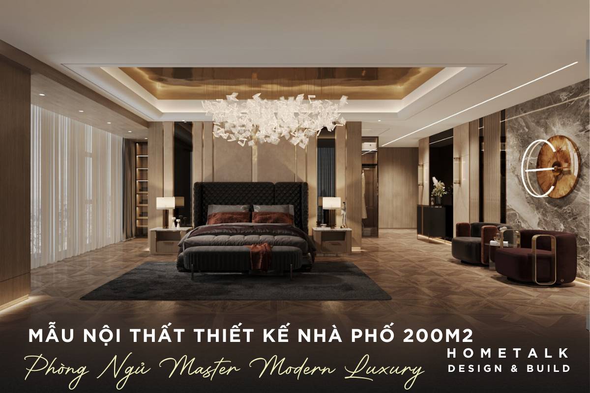phong ngu nha pho 200m2 su dung vat lieu cao cap nhu da kim loai anh kim