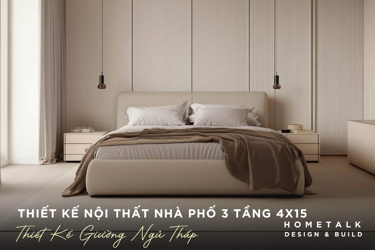 Công ty thiết kế thi công nội thất nhà phố quận 5 TPHCM chuyên nghiệp và uy tín 57 phong ngu nha pho quan 5 thiet ke giuong ngu thap toi gian tinh te