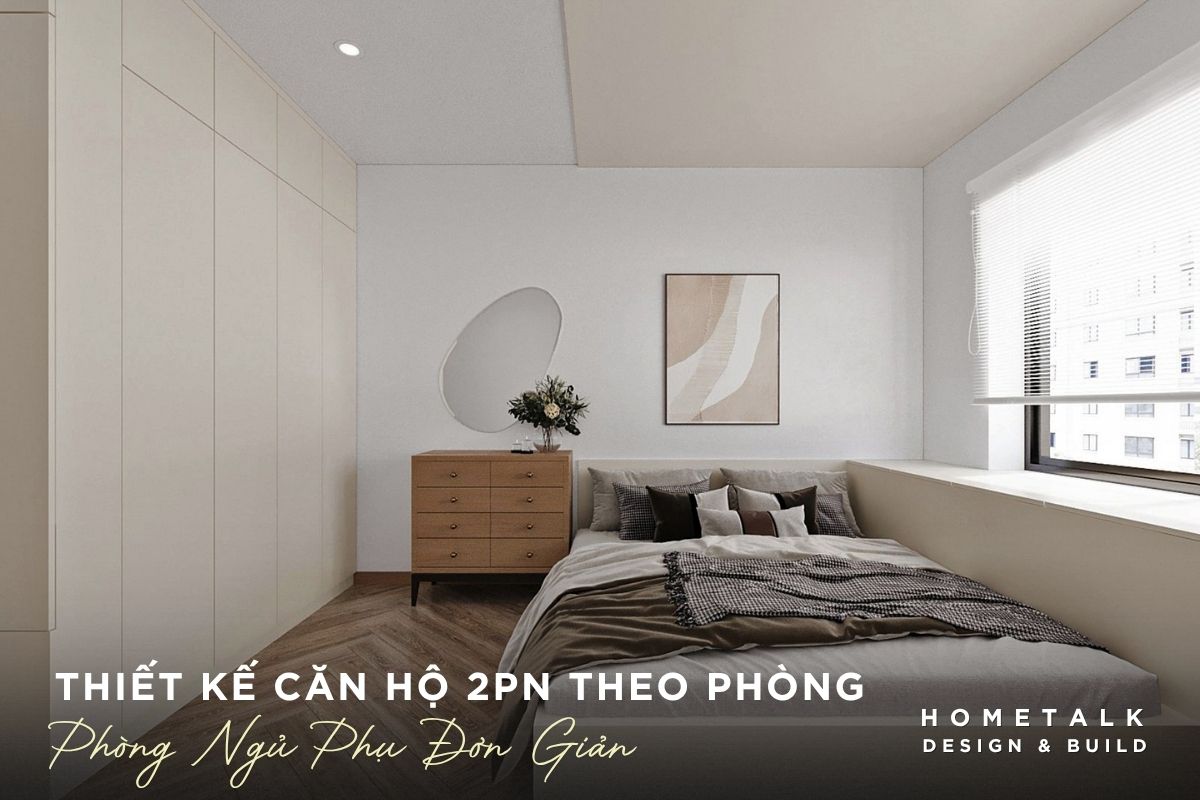 phong ngu phu can ho co thiet ke noi that don gian, linh hoat