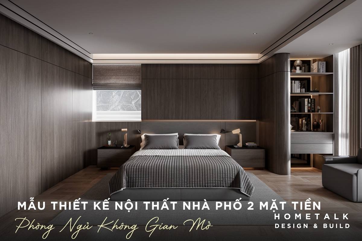 phong ngu thiet ke theo phong cach hien dai khong gian mo su dung gam mau tram