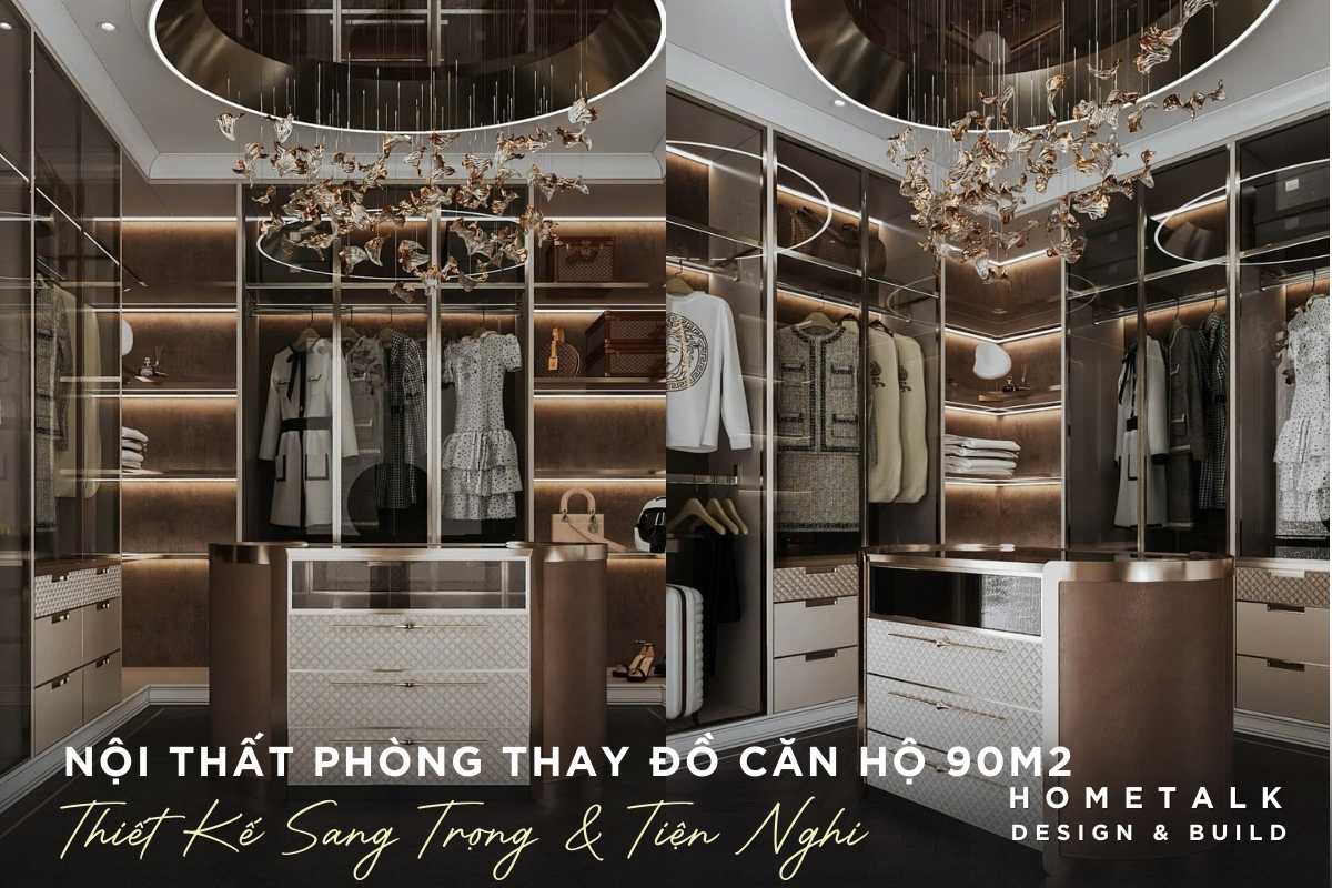 phong thay do duoc thiet ke sang trọng duọc ket hop voi cac vat lieu cao cap trong can ho 90m2 quan 12