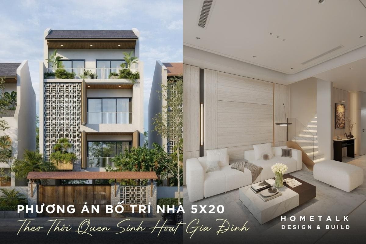phuong an bo tri nha 5x20 nen duoc chon theo thoi quen sinh hoat cua gia dinh