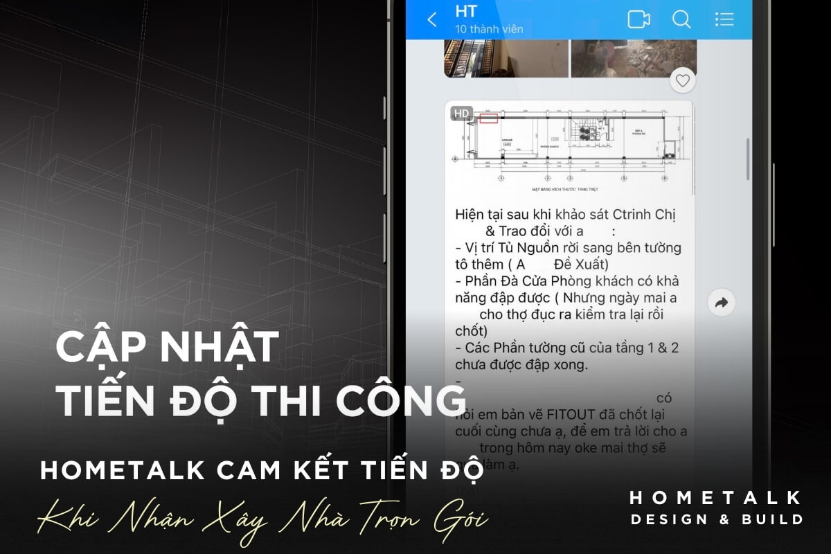 qua trinh cap nhat tien do thi cong thuc te cho gia chu thong qua bao cao va trao doi truc tiep