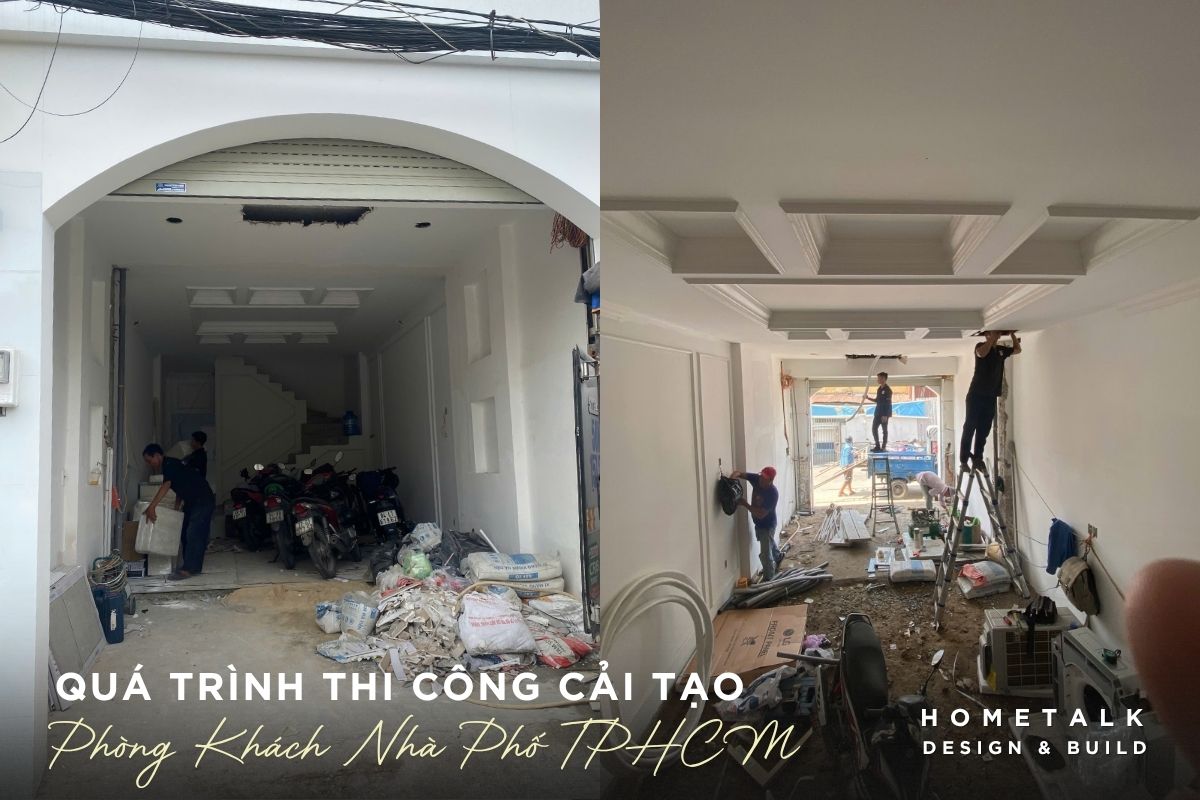 Quá trình thi công cải tạo phòng khách theo các hạng mục sửa chữa và thay mới qua trinh thi cong cai tao phong khach theo cac hang muc sua chua va thay moi