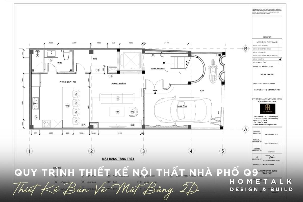 qua trinh thiet ke ban ve 2d mat bang noi that nha pho giup khach hang hinh dung bo cuc khong gian