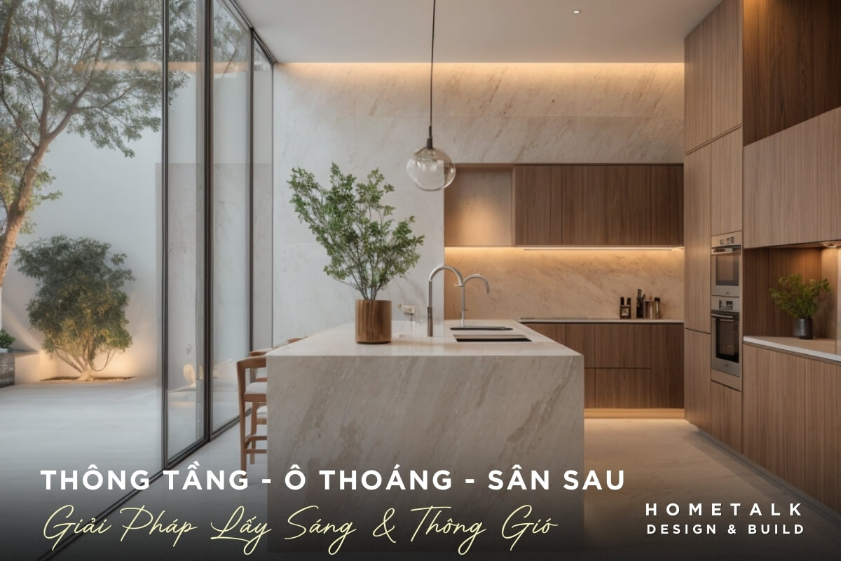 Mẫu nhà phố hẻm nhỏ 7 san sau hoac o thoang la diem thoat khi quan trong cho bep nha hem