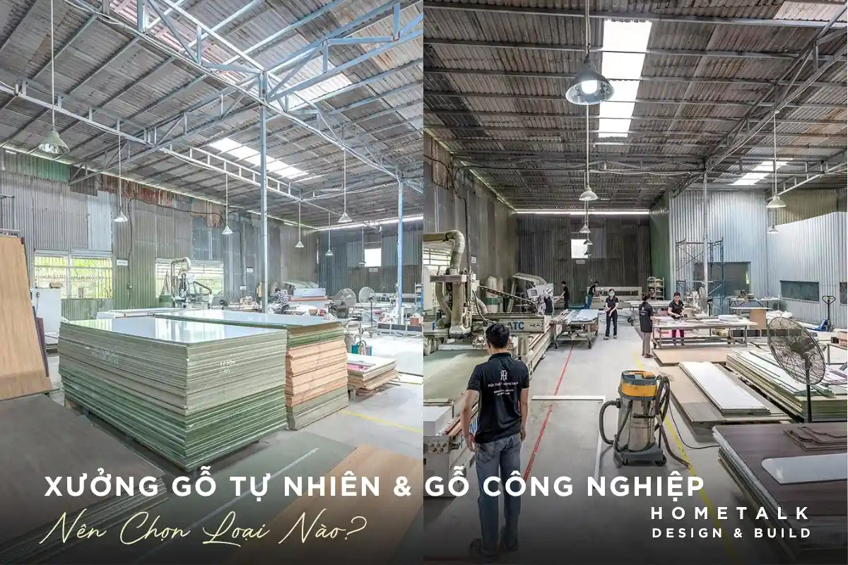 So sánh xưởng gỗ tự nhiên và công nghiệp