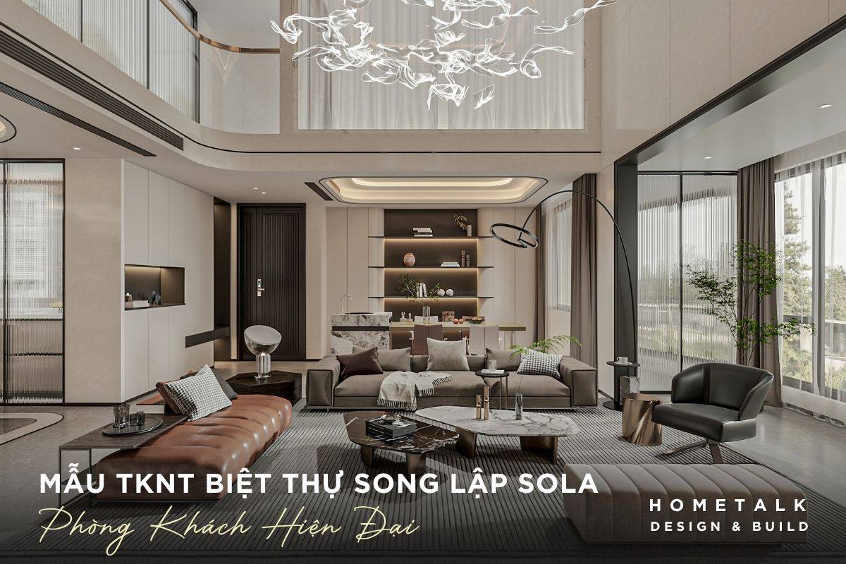 su dung bo sofa, ban tra nghe thuat cho khong gian phong khach biet thu sola hien dai
