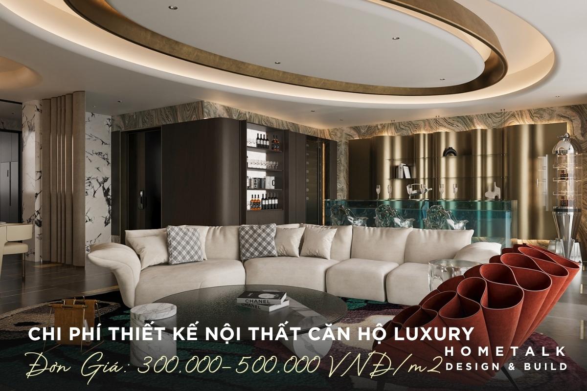 So sánh báo giá thiết kế nội thất căn hộ theo phong cách xu hướng 2026 10 su dung da marble da that nen gia thiet ke noi that can ho luxury dao dong tu 300.000 - 500.000 vnd/m2