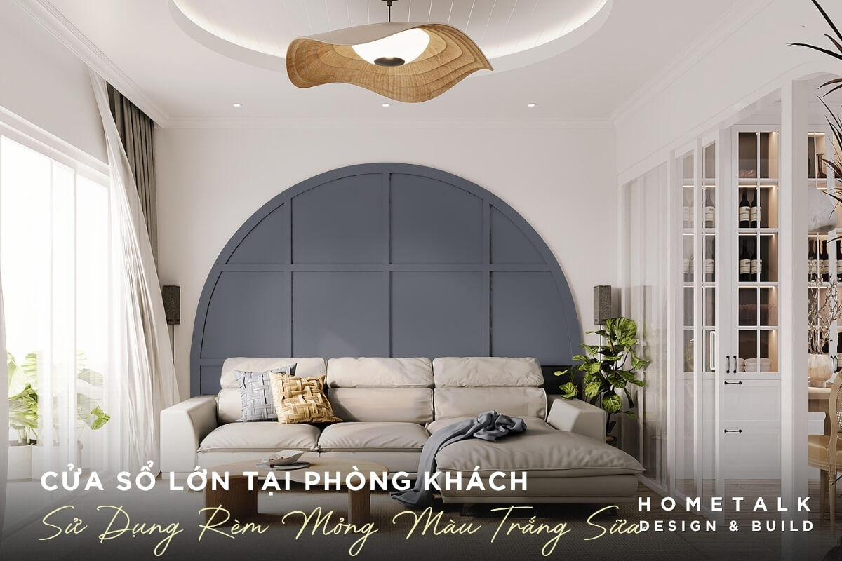 Sử dụng rèm mỏng màu trắng sữa giúp ánh sáng khuếch tán đều Su dung rem mong mau trang sua giup anh sang khuech tan deu