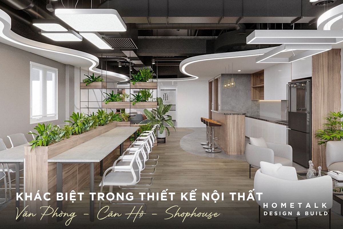 su khac biet giua thiet ke van phong so voi can ho shophouse tai king crown infinity