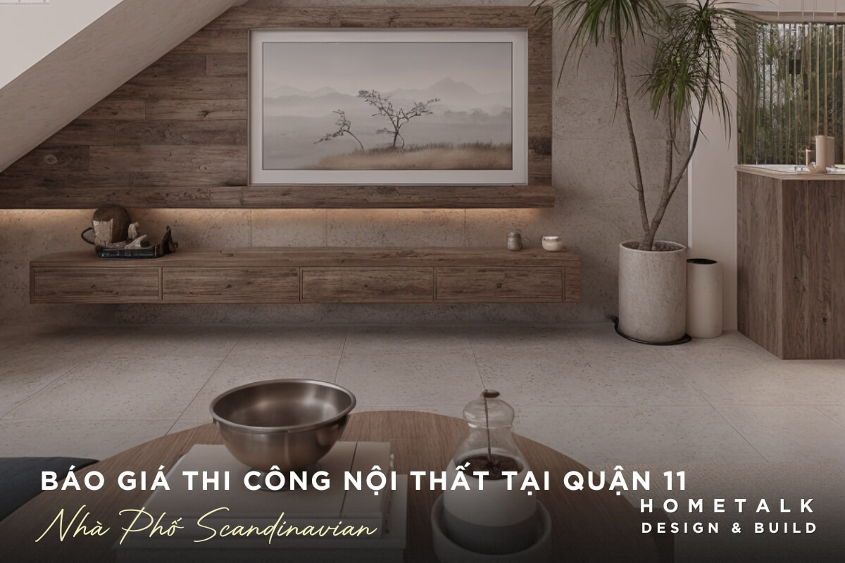 Su toi gian day tinh te cua phong cach Bac Au qua khong gian phong khach nha pho quan 11