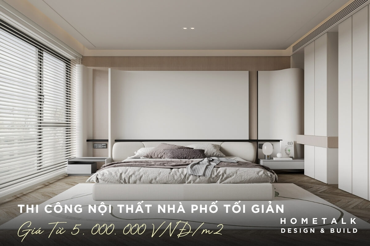 Thi cong noi that nha pho Thu Duc toi gian voi phong cach Minimalism nhe nhang