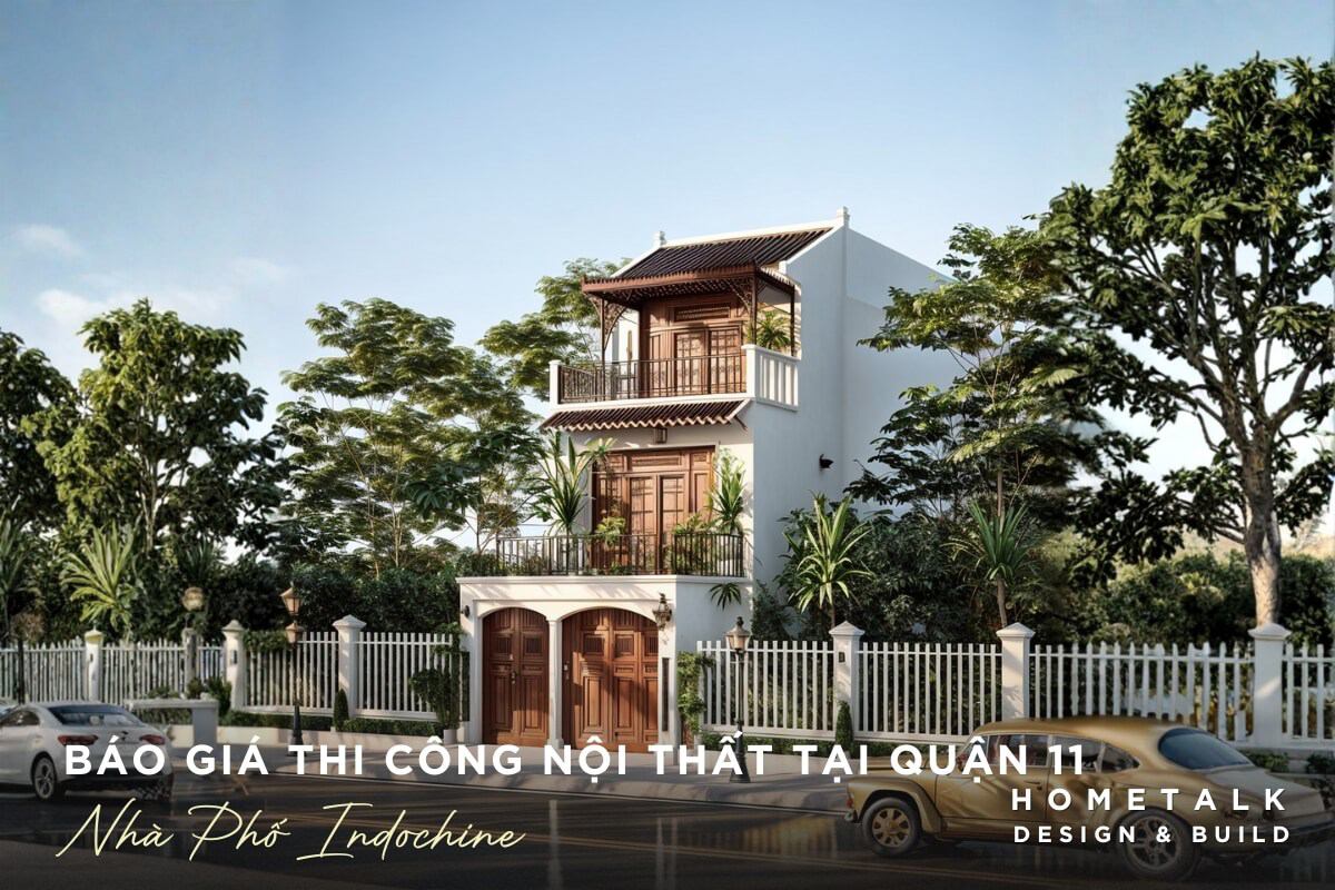 Thi cong noi that nha pho Indochine tai quan 11 phu hop voi nhung gia chu yeu thich truyen thong