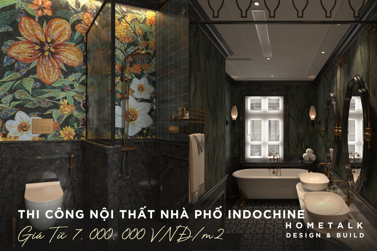 thi cong noi that nha pho phong cach indochine tai binh thanh doi hoi tay nghe cao, tinh xao