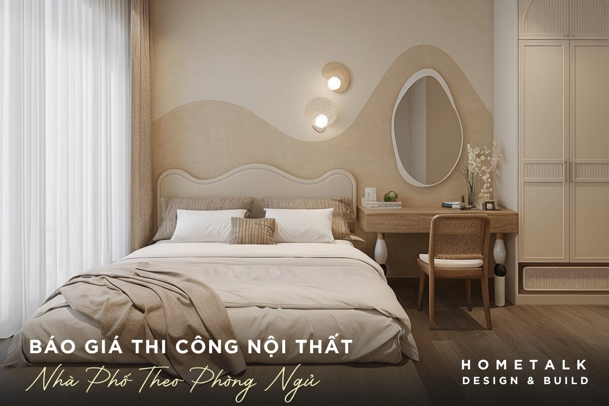 Báo giá thi công nội thất phòng ngủ nhà phố quận 3 Thi cong noi that phong ngu cho nha pho co gia phu thuoc vao giuong ngu va tu quan ao