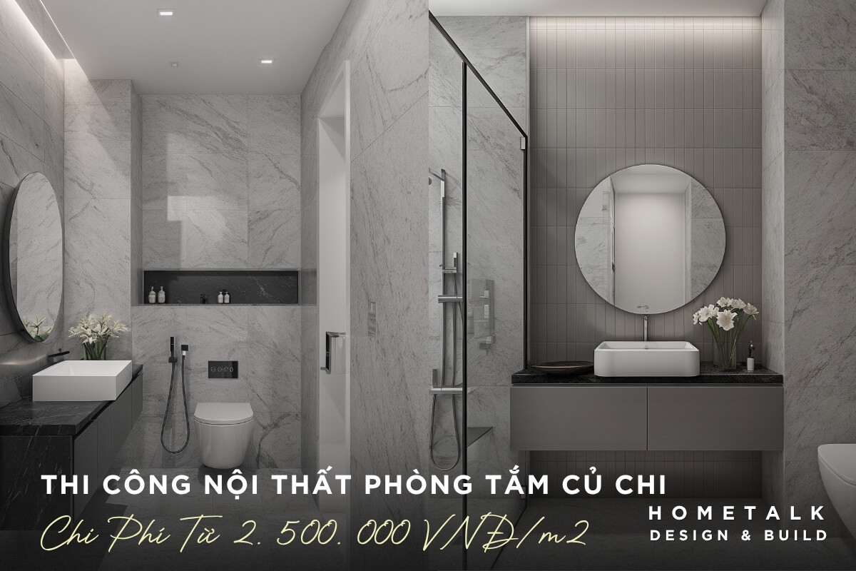 Thi cong noi that phong tam tai nha pho Cu Chi voi thiet ke hien dai va sang trong