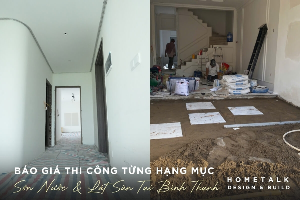 Thi cong son nuoc va lat san tai nha pho Binh Thanh duoc hoan thien ti mi theo tieu chuan Hometalk