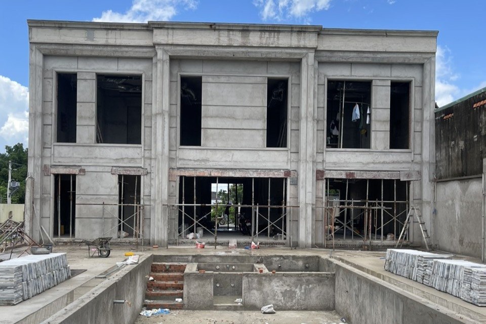 Thi công hoàn thiện mặt đứng biệt thự Villa quận 12 với phong cách Modern Luxury do Hometalk triển khai