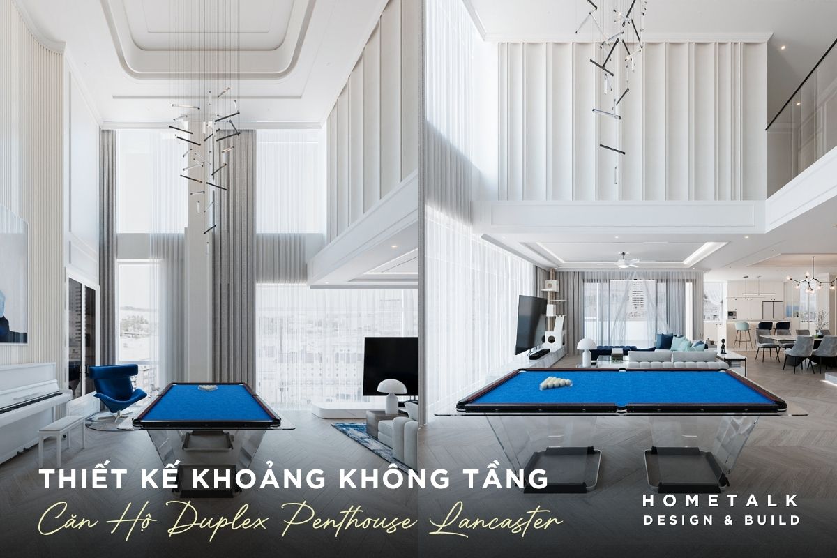 thiet ke khong gian thong tang an tuong sang trong cho can ho duplex penthouse tai lancaster legacy