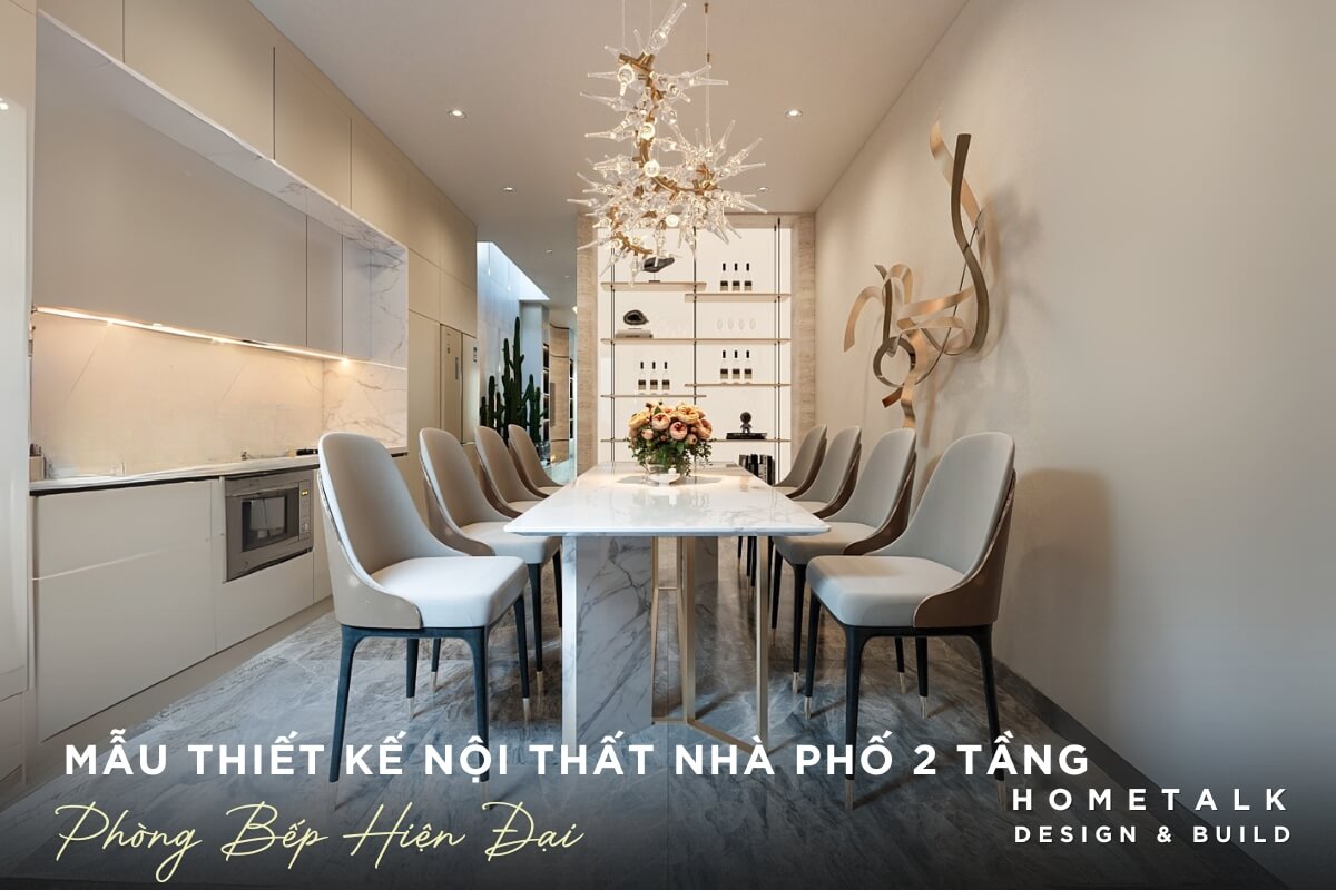 thiet ke mo tong mau trung tinh voi be mat da sang trong cho phong khach va bep nha pho quan 2 them an tuong thu hut