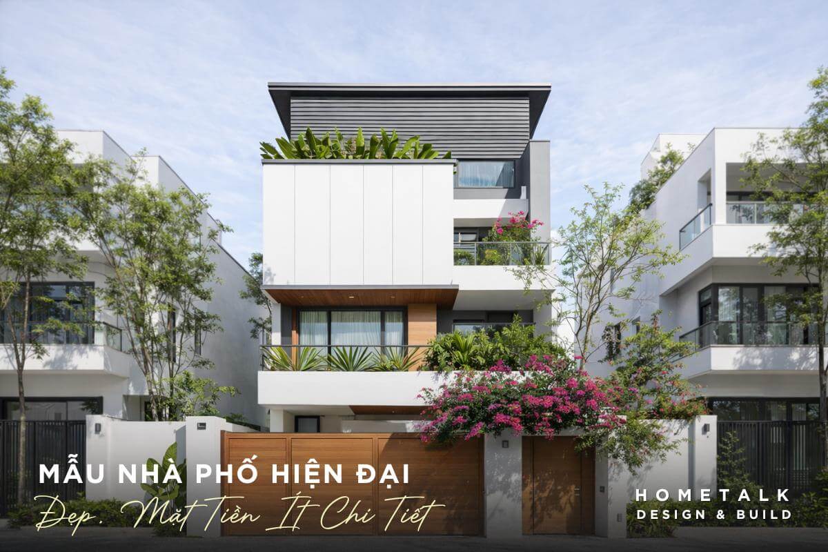 thiet ke nha pho hien dai dep gon gang mat tien it chi tiet
