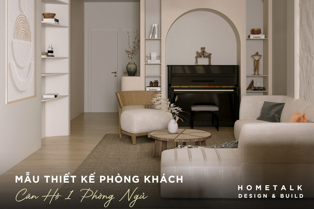 Thiết kế nội thất 45m2 1 phòng ngủ với không gian mở thoáng Thiet ke noi that 45m2 1 phong ngu voi khong gian mo thoang giua phong khach den cac khong gian khac