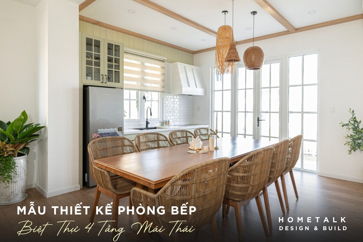 thiet ke noi that biet thu 4 tang dia trung hai mai thai mang den khong gian bep thoang dang tinh te voi tong mau pastel