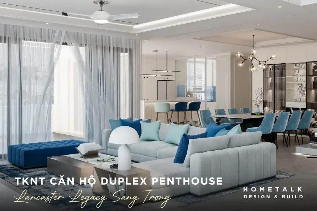 Thiết kế nội thất căn hộ Duplex Penthouse Lancaster Legacy Q1 sang trọng 11 thiet ke noi that can ho duplex penthouse lancaster legacy sang trong dong bo cho cac tang