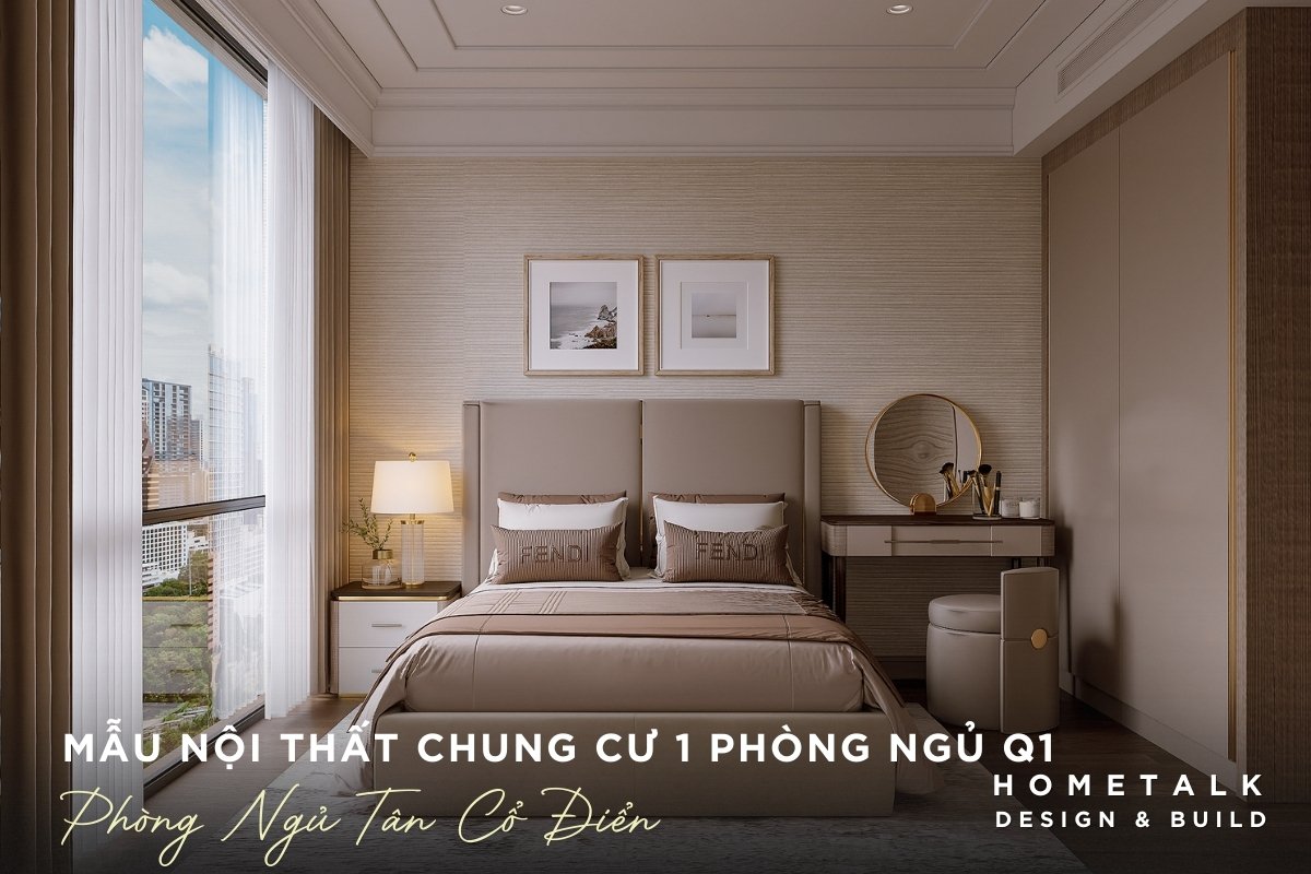 Thiết kế nội thất chung cư 1 phòng ngủ quận 1 theo phong cách Tân Cổ Điển thiet ke noi that chung cu 1 phong ngu quan 1 theo phong cach tan co dien