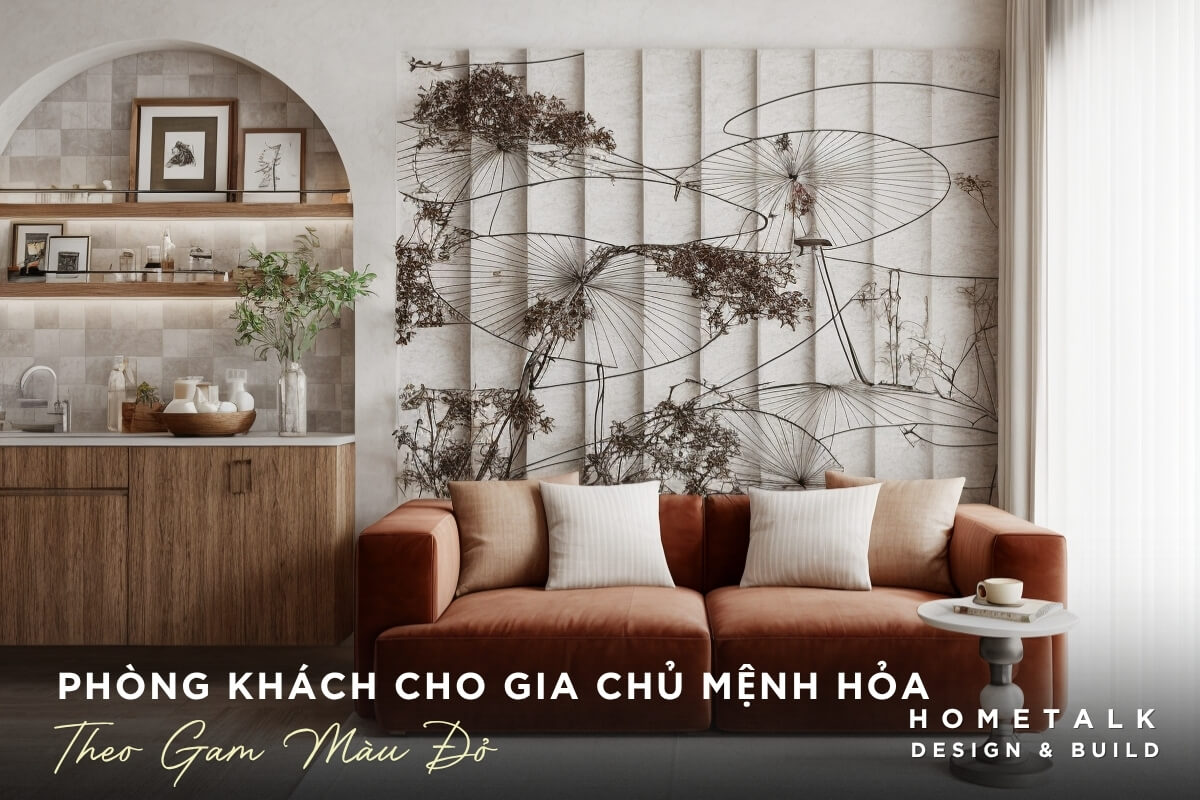 Lựa chọn màu hợp phong thủy cho gia chủ mệnh Hỏa Thiet ke noi that chung cu mau do, hong, cam theo phong thuy gia chu menh Hoa