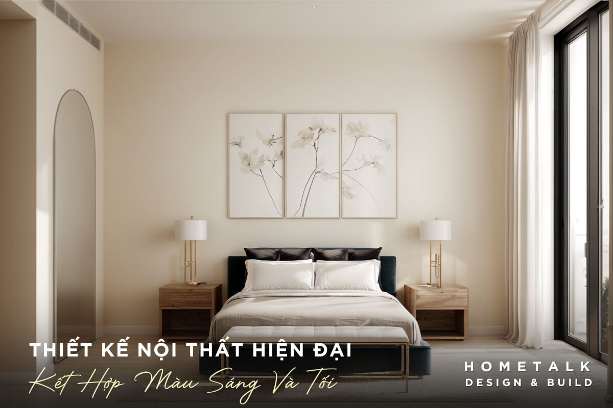 Thiet ke noi that hien dai thu thai thong qua viec su dung cac gam mau doi lap nhung hai hoa, vat lieu cao cap va anh sang tinh te