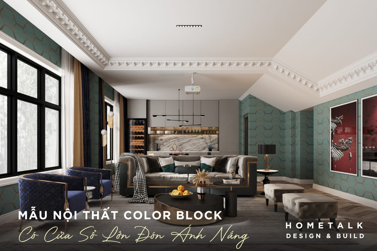thiet ke noi that phong khach color block chung cu co cua so lon don anh nang mang den mot khong gian song sang trong am cung va day tinh tham my