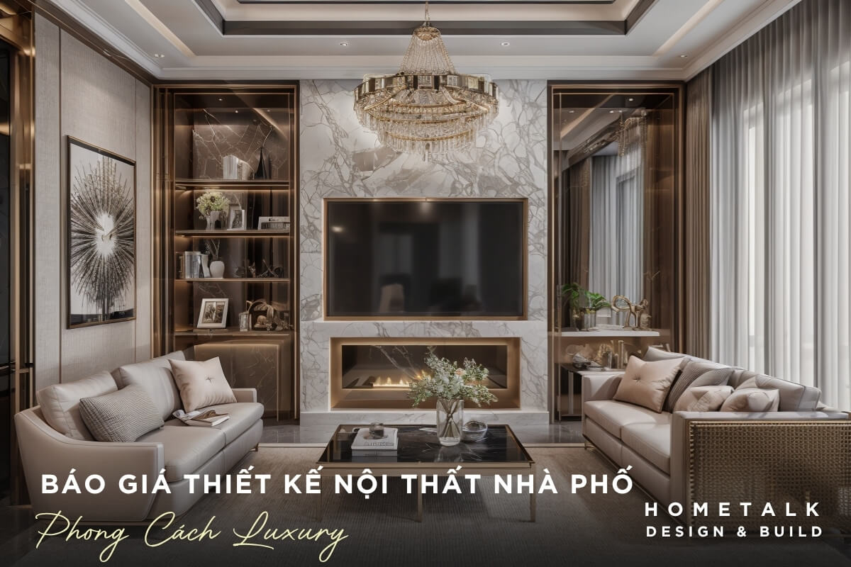 Thiet ke noi that phong khach Luxury cuc ky sang trong va long lay noi bat voi vat lieu cao cap va anh kim