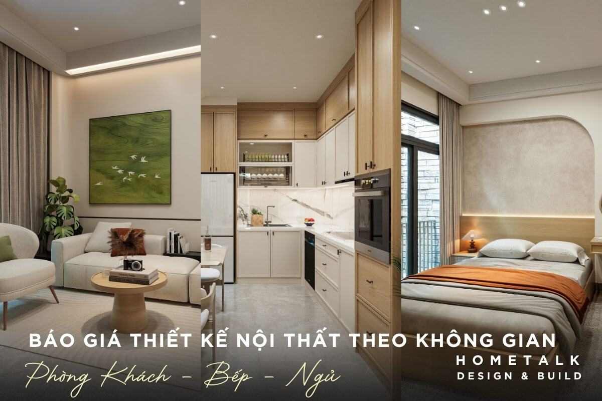 thiet ke noi that theo khong gian phong khach phong bep va phong ngu hien dai tien nghi