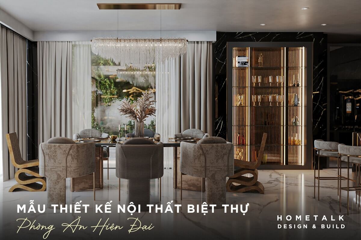 Thiết kế phòng ăn hiện đại, nhẹ nhàng đón gió và ánh sáng qua cửa sổ lớn trong biệt thự quận 1 thiet ke phong an hien dai nhe nhang don gio va anh sang qua cua so lon trong biet thu quan 1