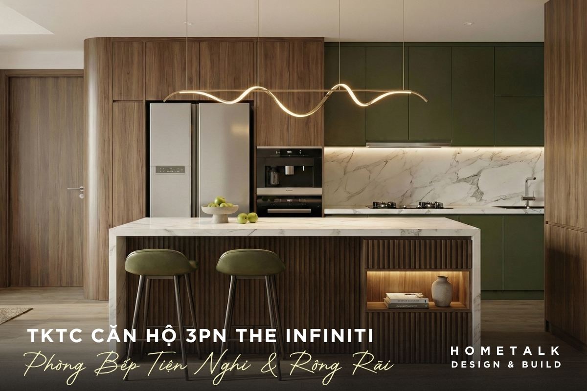 Thiết kế phòng bếp căn hộ 3PN The Infiniti thiet ke phong bep can ho 3pn the infiniti tien nghi toi uu cong nang