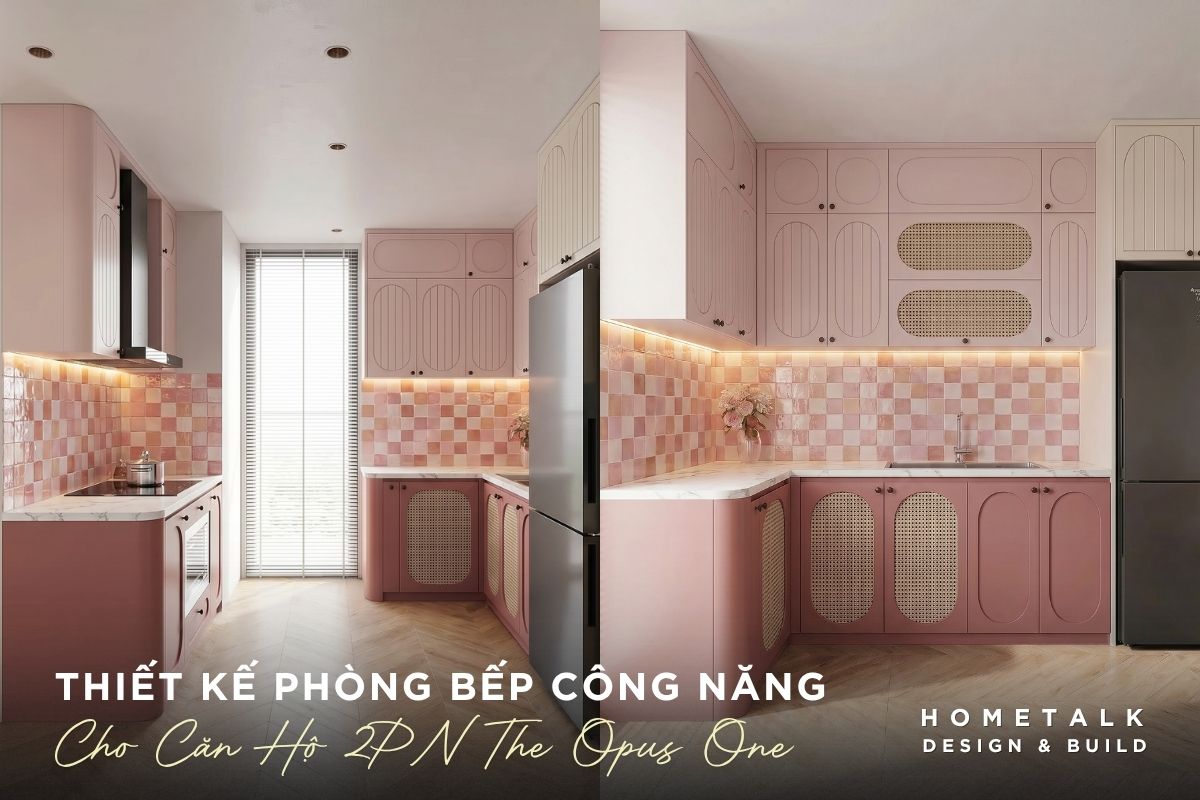 Thiết kế phòng bếp đầy đủ công năng, nhiều sáng sáng đồng bộ với phòng khách thiet ke phong bep day du cong nang nhieu sang sang dong bo voi phong khach
