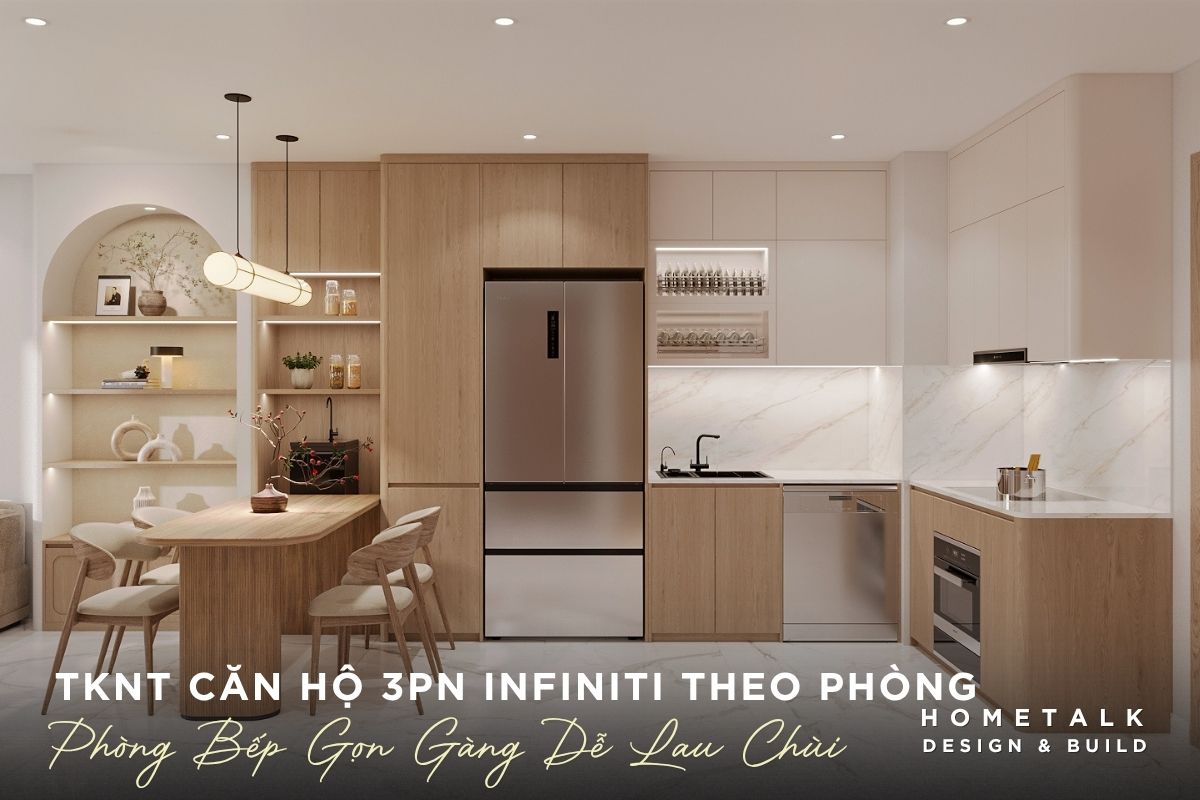 thiet ke phong bep su dung go mdf chong am phu melamine de lau chui tham my