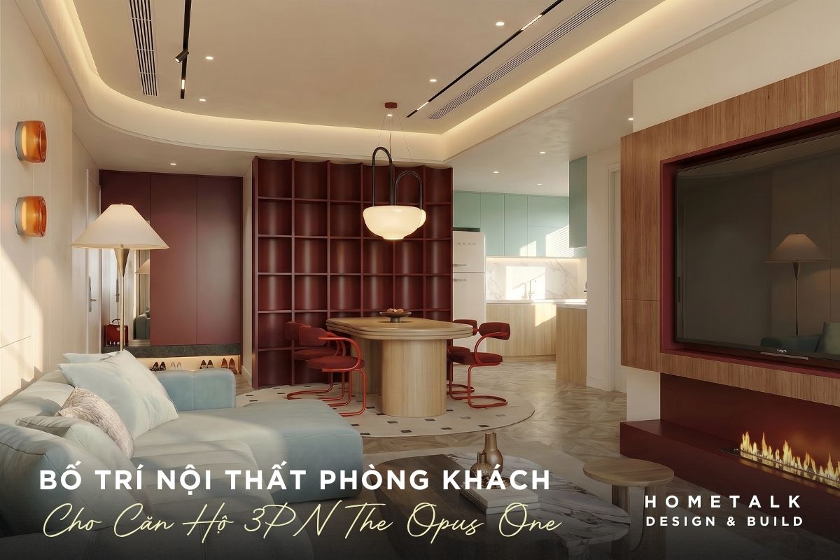 thiet ke phong khach can ho 3pn the opus one nen uu tien sofa, ban tra va ke ti vi dung ty le