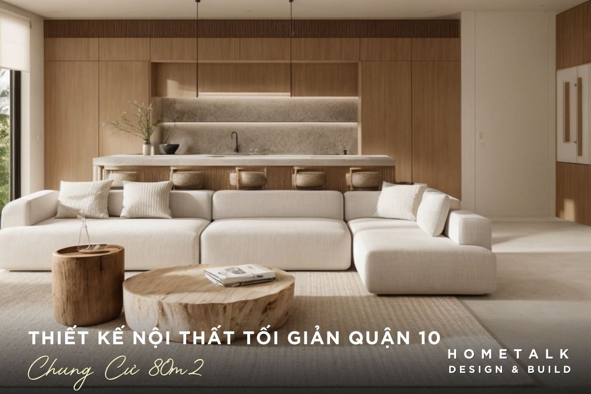 thiet ke phong khach chung cu minimalism 80m2 quan 10 su dung sofa mau trang tao cam giac am ap va gan gui