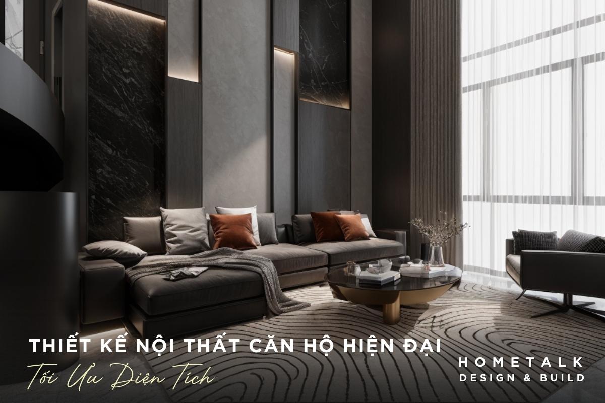 thiet ke phong khach chung cu quan 12 hien dai voi mau trung tinh toi uu dien tich he thong den am tran