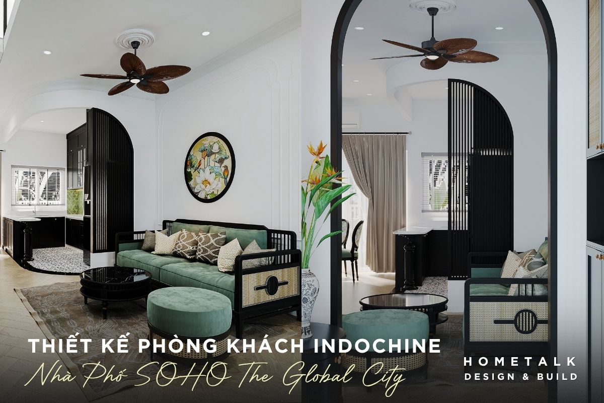 Thiết kế phòng khách nhà phố SOHO phong cách Indochine ấm cúng, đậm chất Á Đông thiet ke phong khach nha pho soho phong cach indochine am cung dam chat a dong