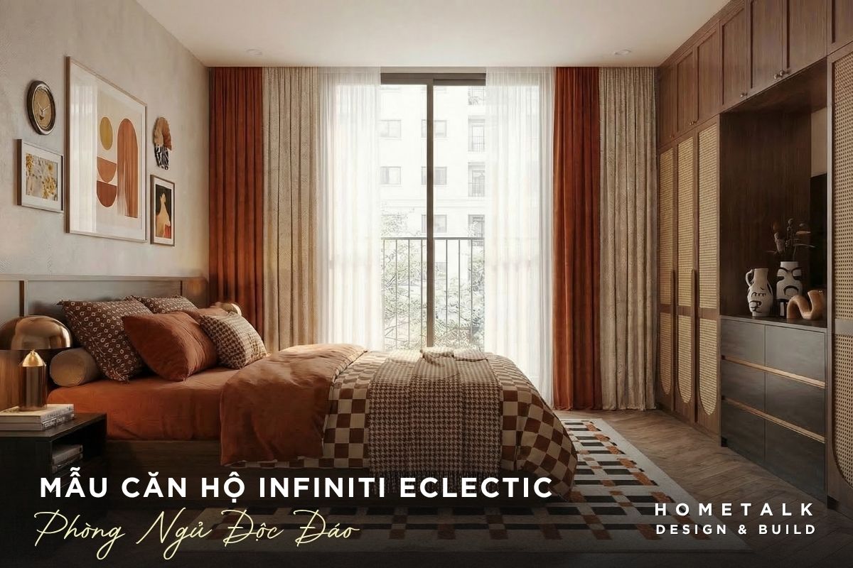 thiet ke phong ngu can ho tone am hoa tiet va mau sac ca tinh