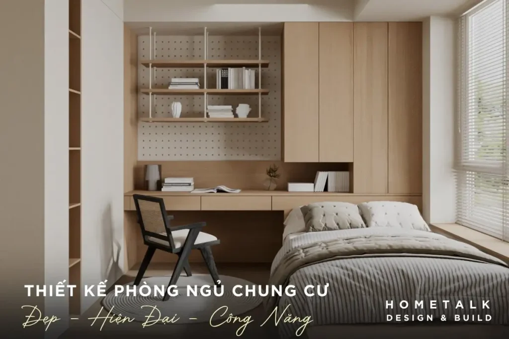 TOP 18+ Mẫu thiết kế phòng ngủ chung cư đẹp, sang trọng nhất 2025 13 thiet ke phong ngu chung cu dep am ap thoai mai va toi uu cong nang